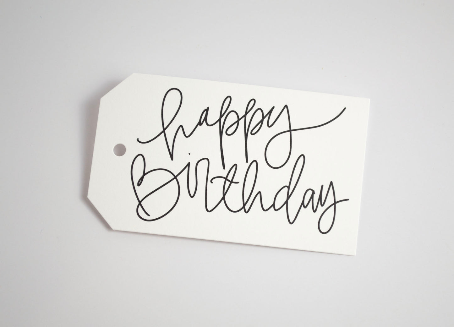 Happy Birthday - Black & White Gift Tags