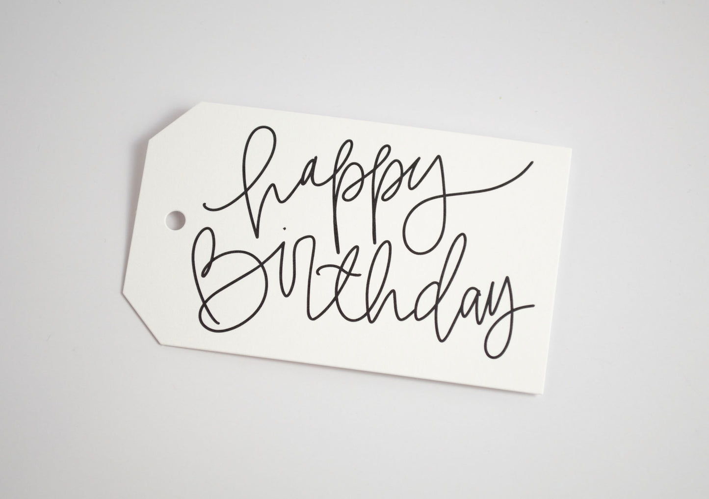 Happy Birthday - Black & White Gift Tags