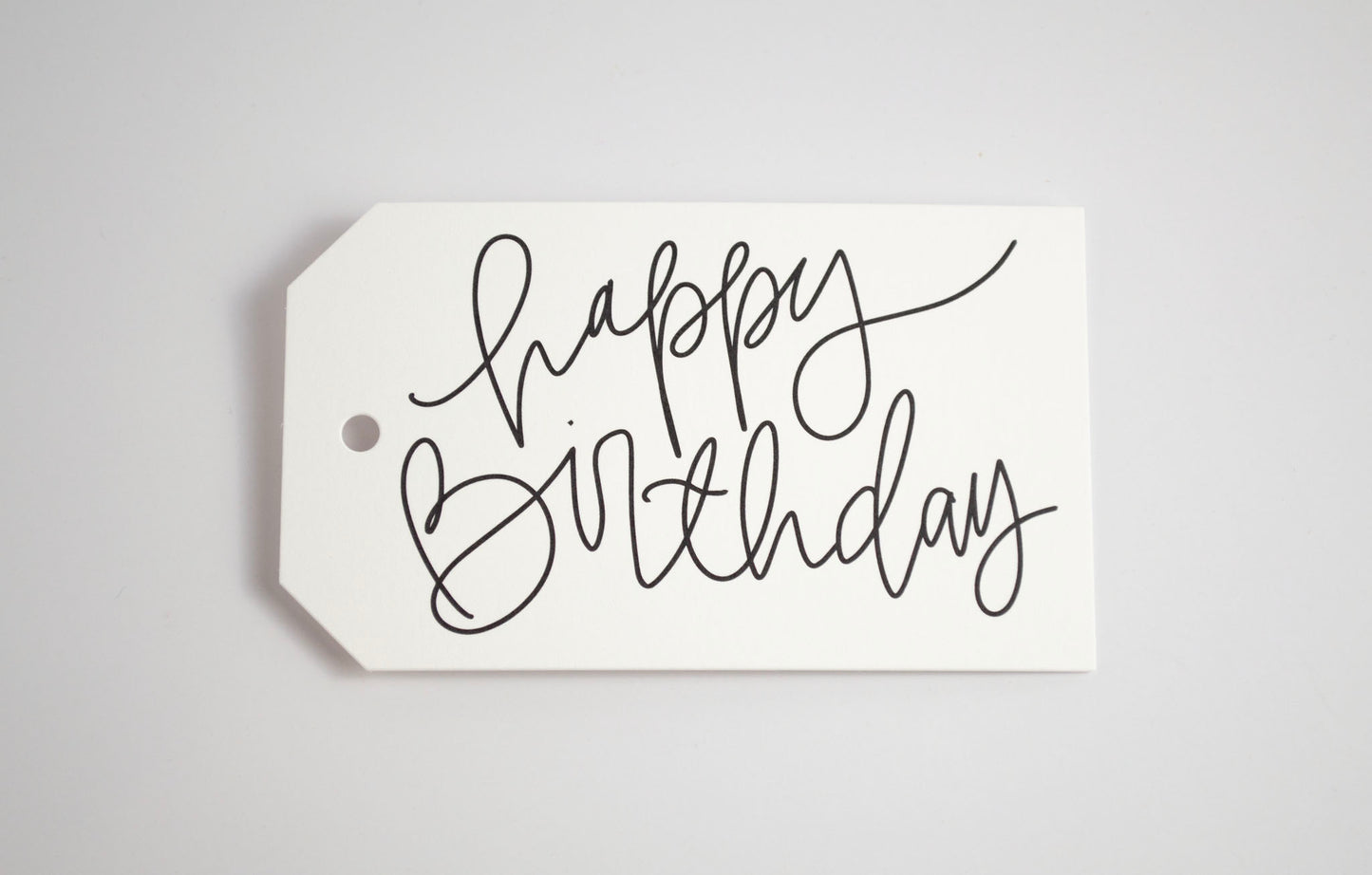 Happy Birthday - Black & White Gift Tags