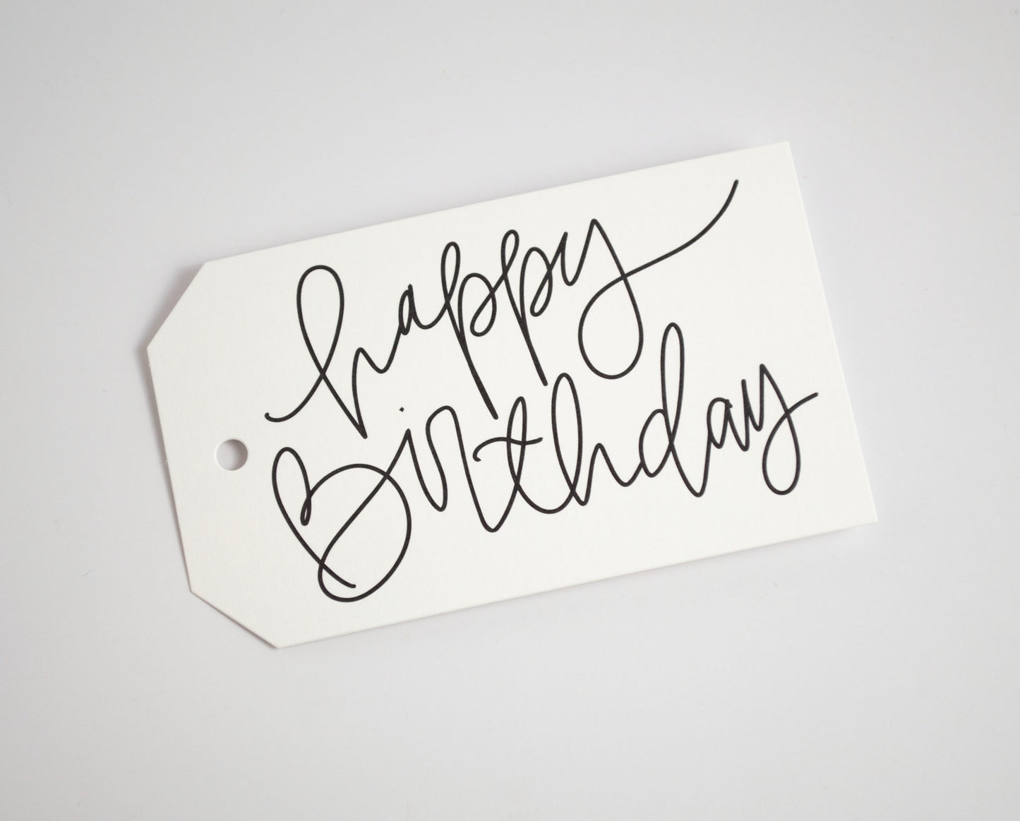 Happy Birthday - Black & White Gift Tags