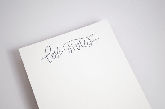 Love Notes - Black & White Notepad