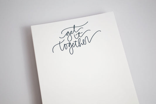 Get It Together - Black & White Notepad