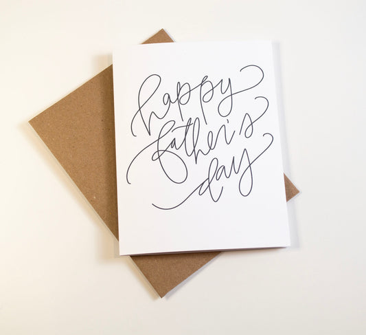 Happy Father's Day - Black & White Card