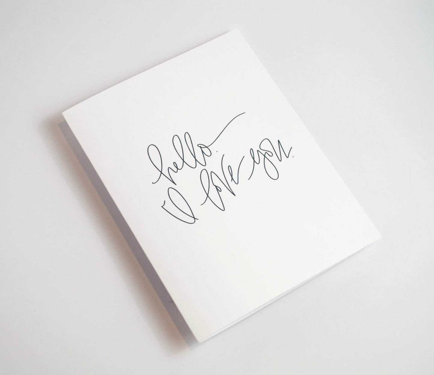 Hello I Love You - Black & White Card