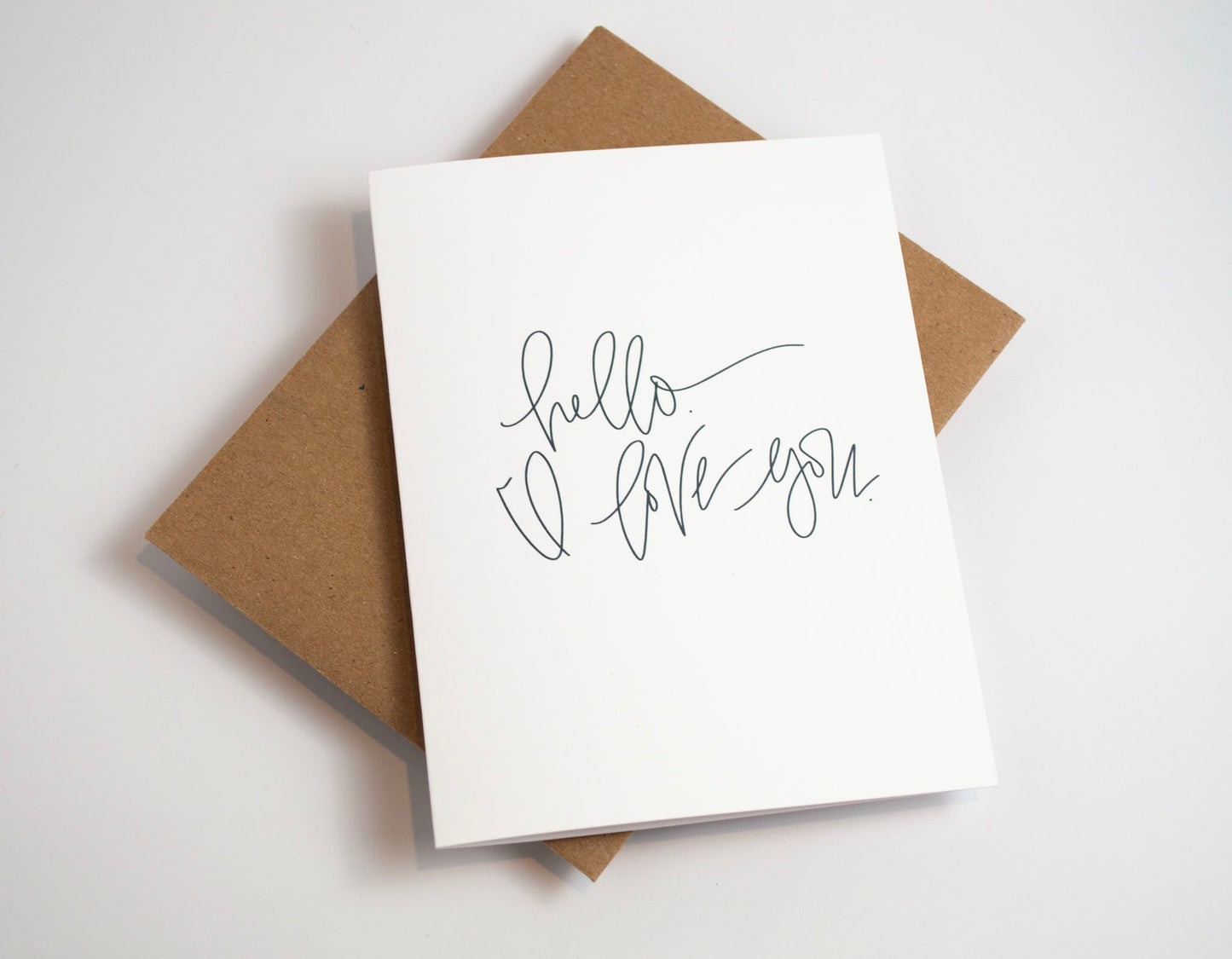 Hello I Love You - Black & White Card