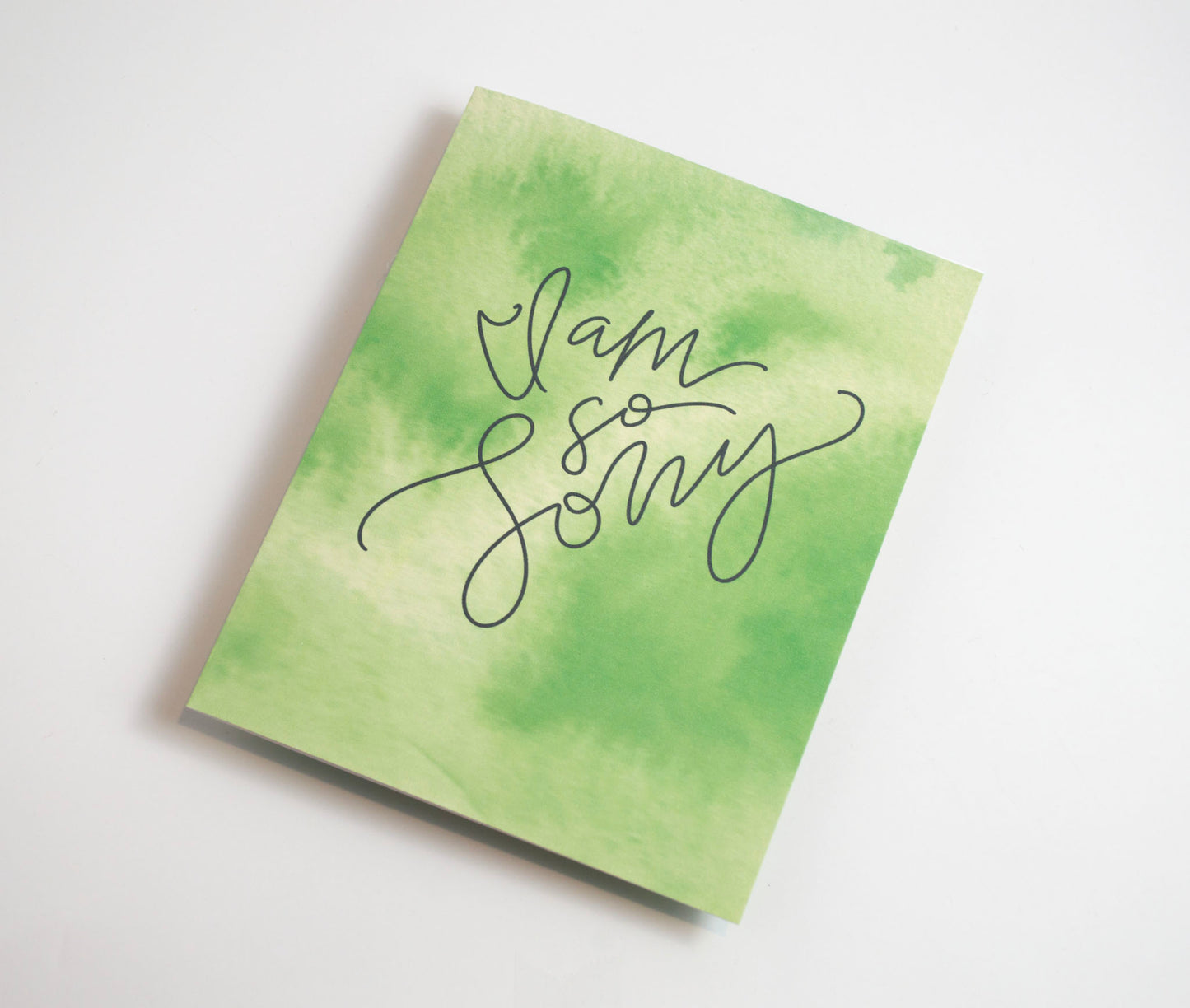 I Am So Sorry - Watercolor Card