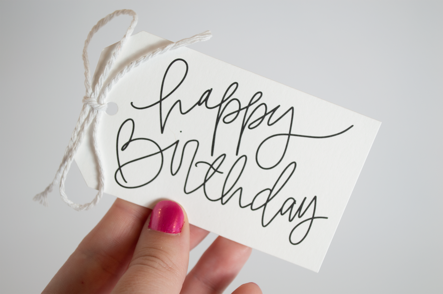 Happy Birthday - Black & White Gift Tags