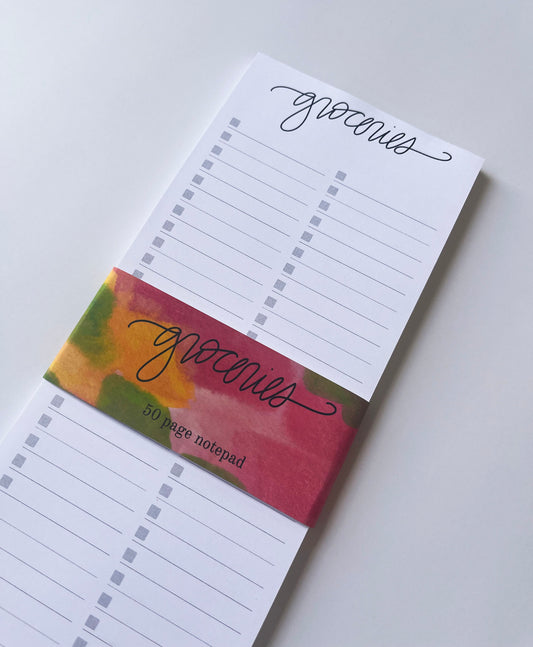 Groceries- List-Making Notepad