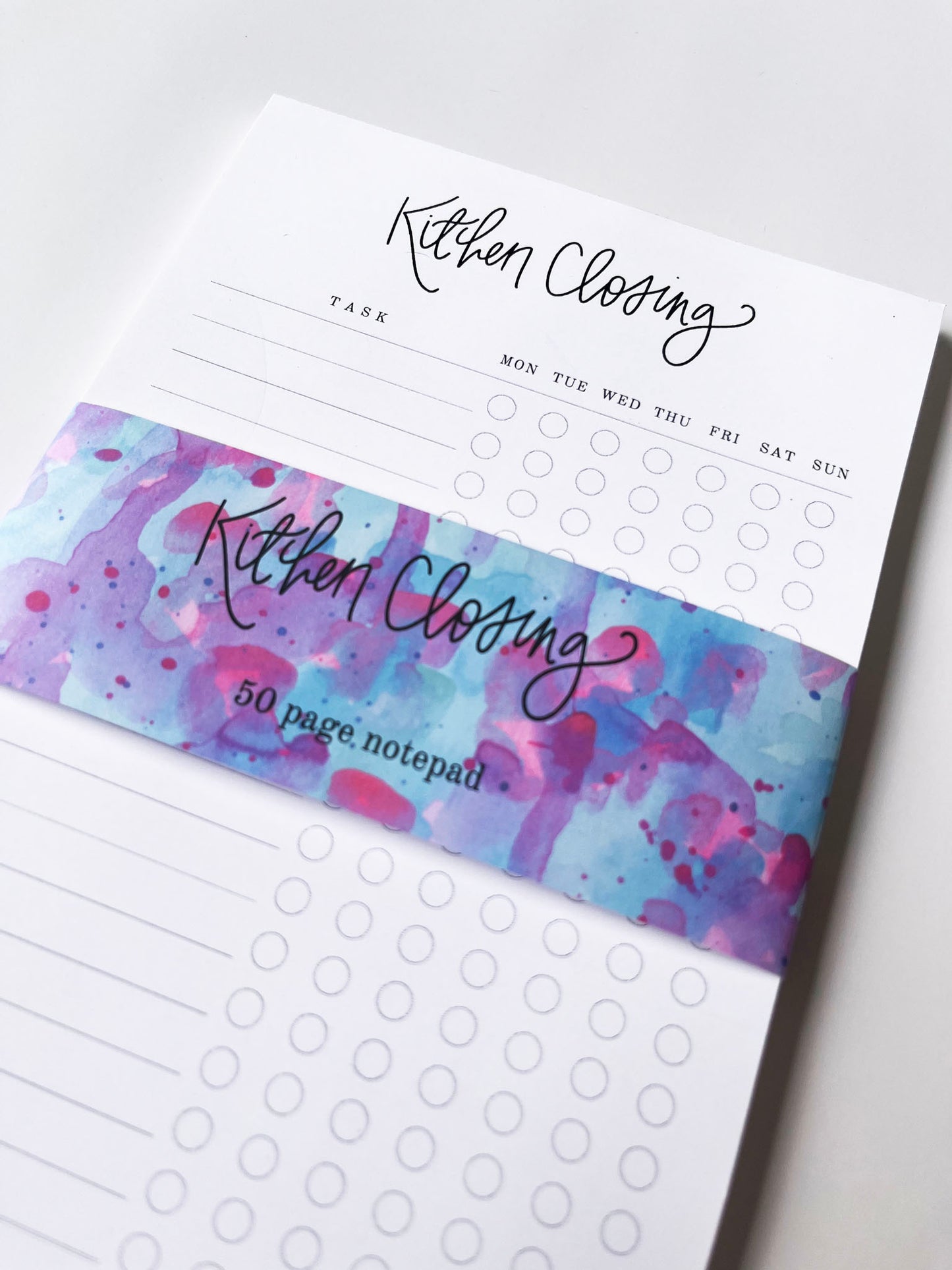 Kitchen Closing- Habit Tracking Notepad