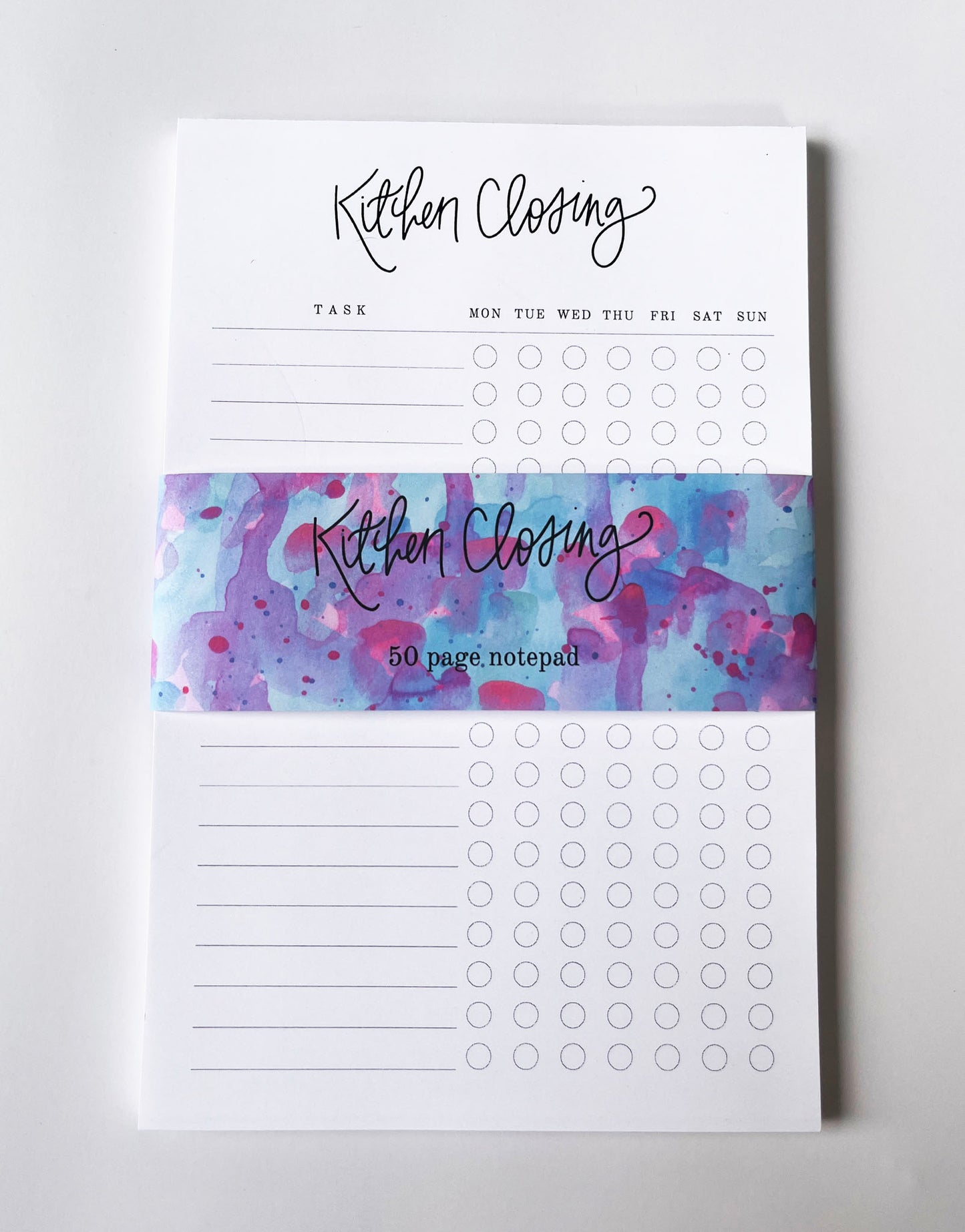 Kitchen Closing- Habit Tracking Notepad