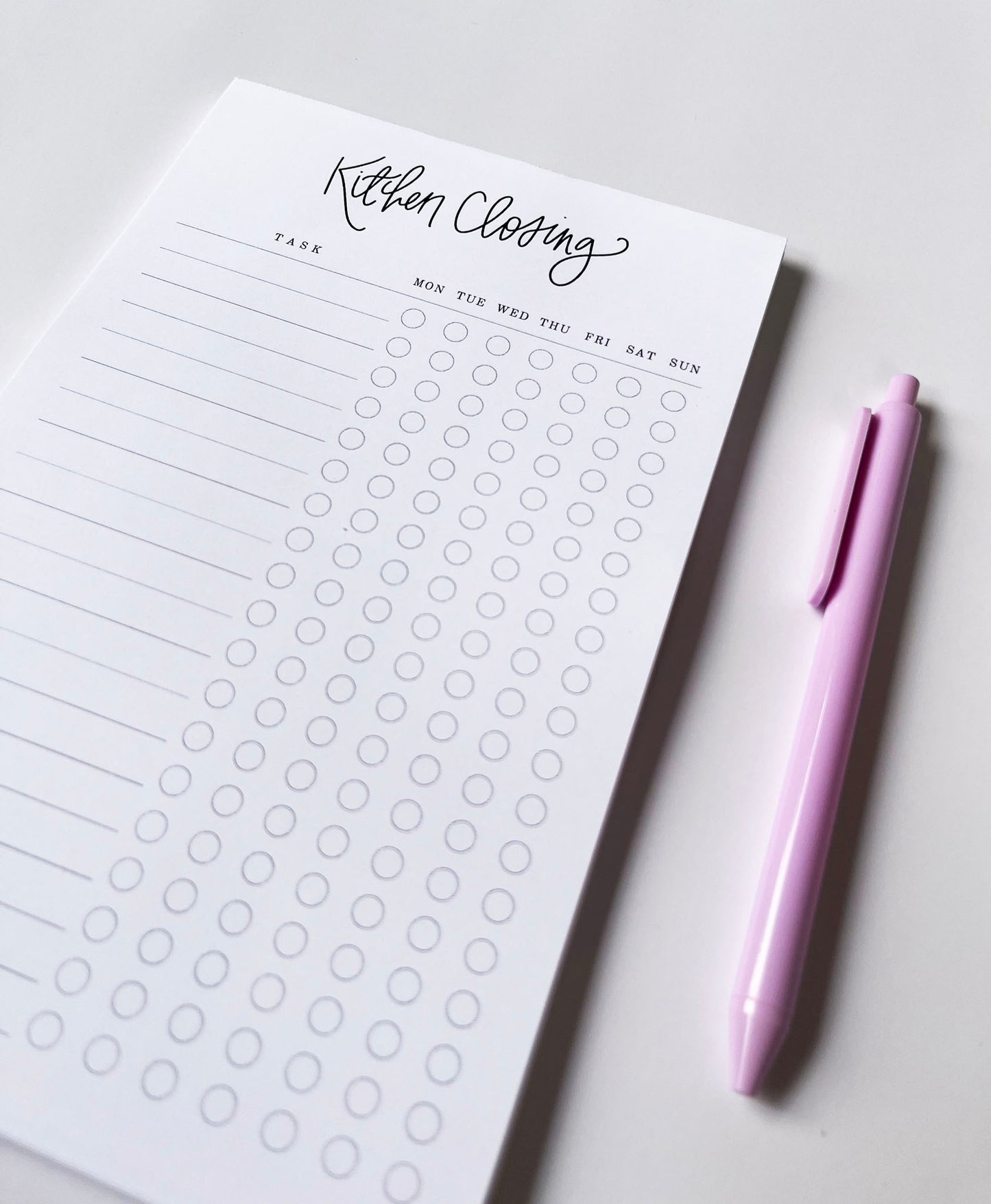 Kitchen Closing- Habit Tracking Notepad