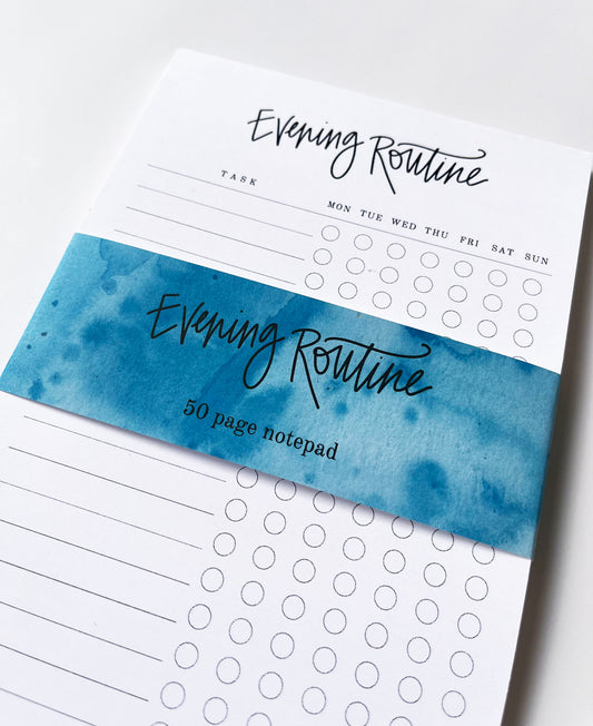 Evening Routine- Habit Tracking Notepad