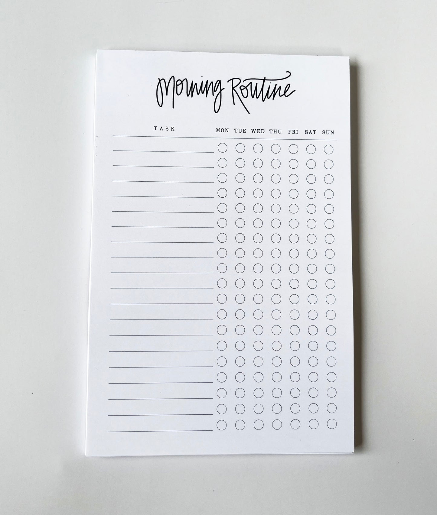 Morning Routine- Habit Tracking Notepad