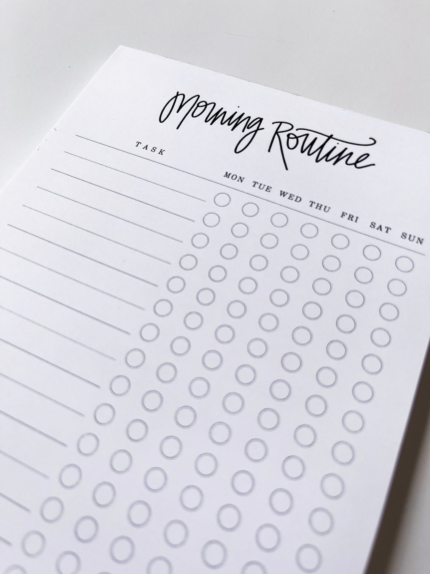 Morning Routine- Habit Tracking Notepad