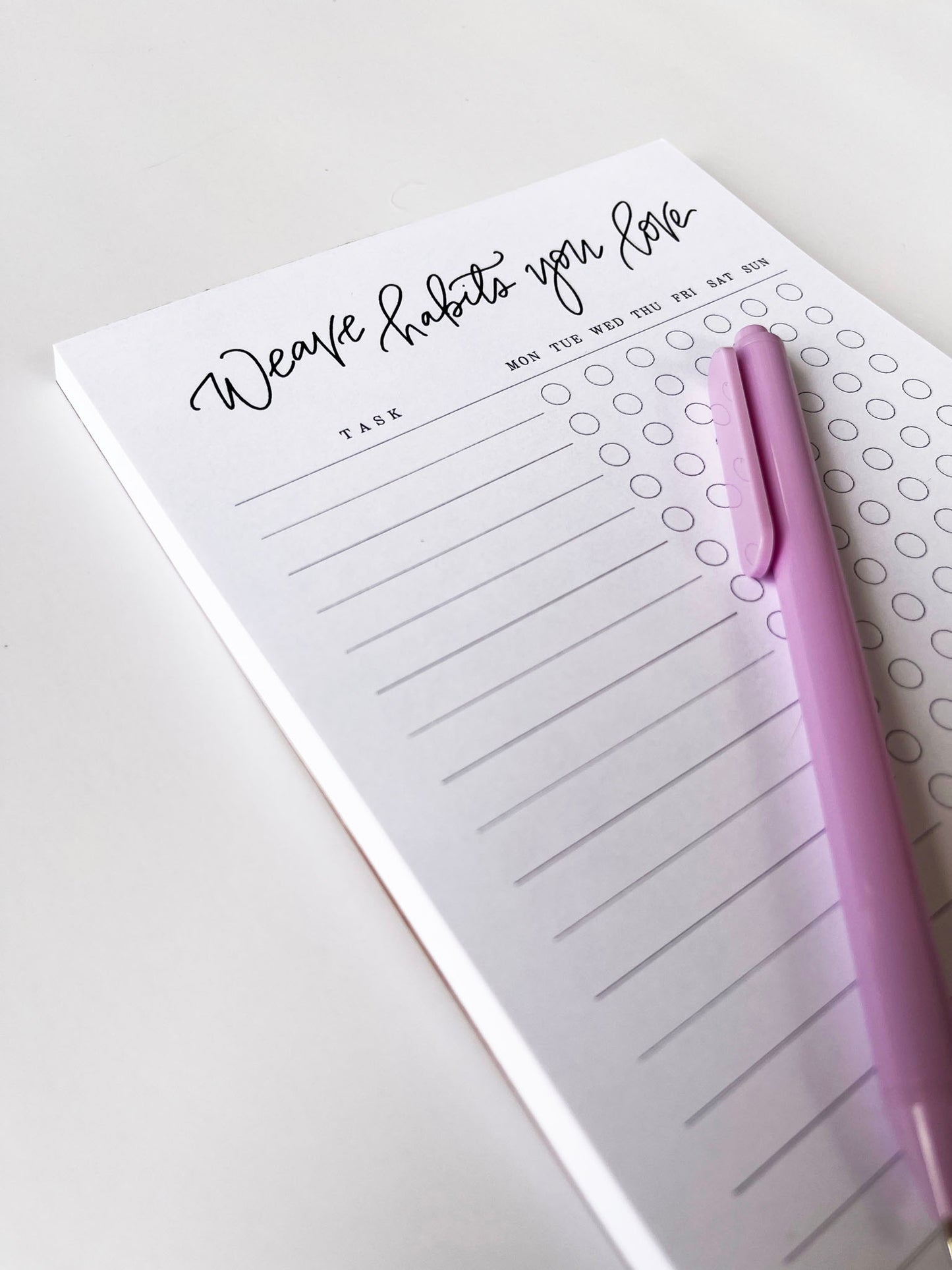 Weave Habits You Love- Habit Tracking Notepad