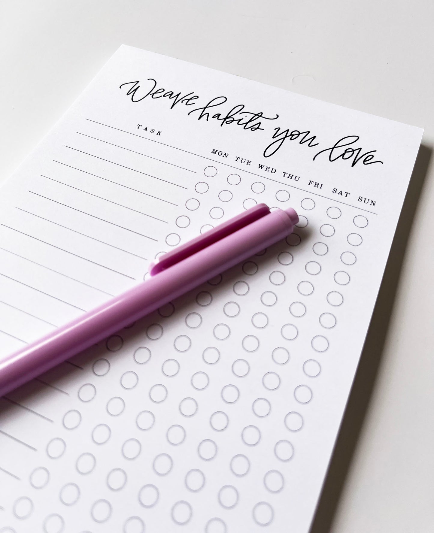 Weave Habits You Love- Habit Tracking Notepad