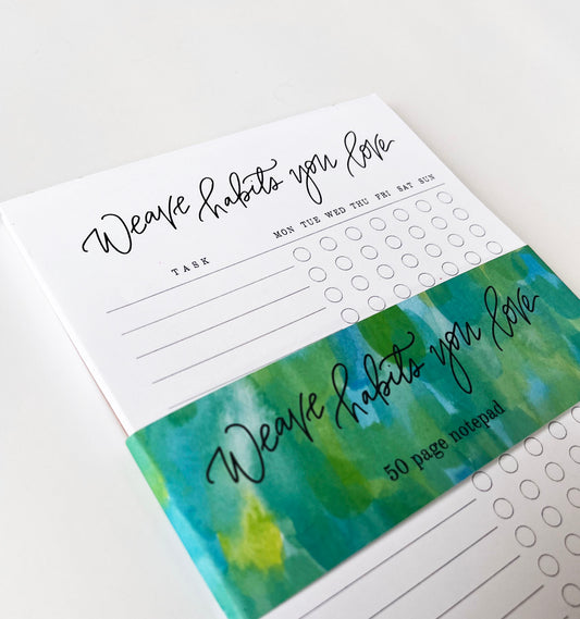 Weave Habits You Love- Habit Tracking Notepad