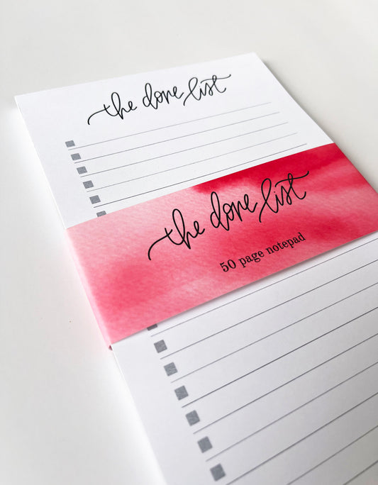 The Done List- List-Making Notepad