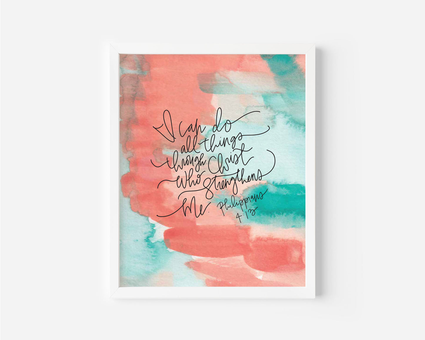 Philippians 4:13 - Watercolor Art Print